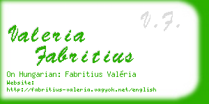 valeria fabritius business card
